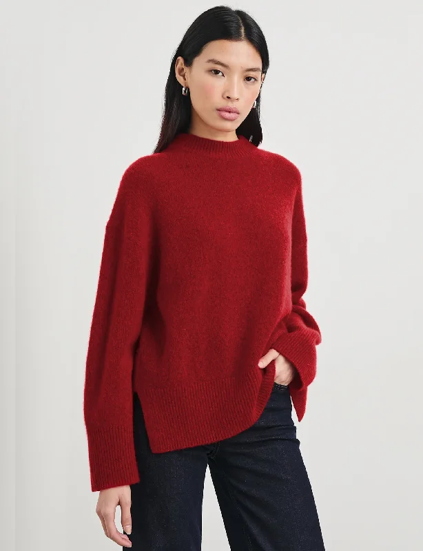 cropped women cardigan to pair with high - waisted jeansMiranda Sweater, Merlot