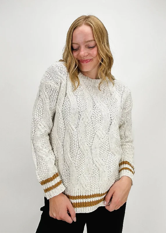 cable knit women cardigan with intricate patternsJeremiah Sweater