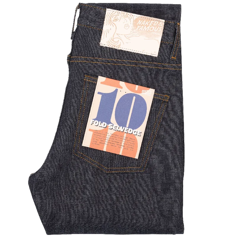 Cargo women jeans with multiple pockets for added functionalitySuper Guy - 10 Fold Selvedge