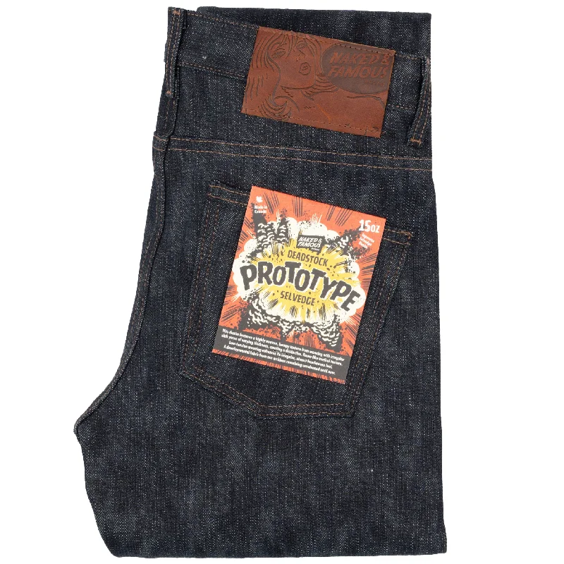 Cargo women jeans with multiple pockets for added functionalitySuper Guy - Prototype Selvedge