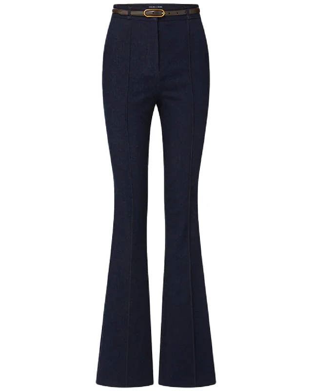 Belted Gracie Denim Pant in Midnight Wash