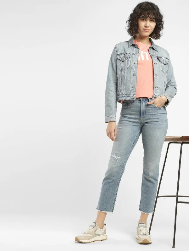 Light - wash women jeans for a fresh and summery appearanceWomen's High Rise 724 Straight Fit Jeans