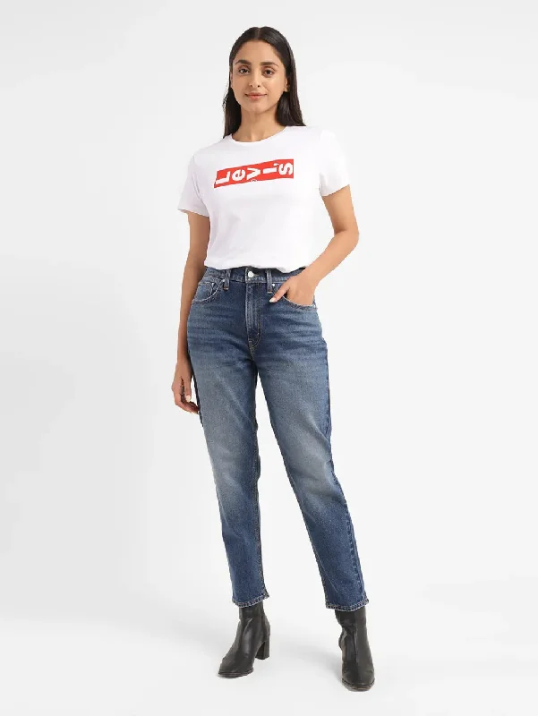 Straight - leg women jeans with a classic and timeless appealWomen's High Rise Ribcage Crop Bootcut Jeans