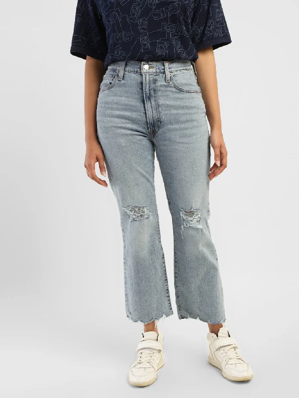 High - rise flare women jeans for a 70s - inspired lookWomen's High Rise Ribcage Cropped Bootcut Jeans