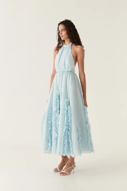 Ball Gown Women Dress with a Full Skirt for a Princess - like LookHilma Frill Maxi Halter Dress