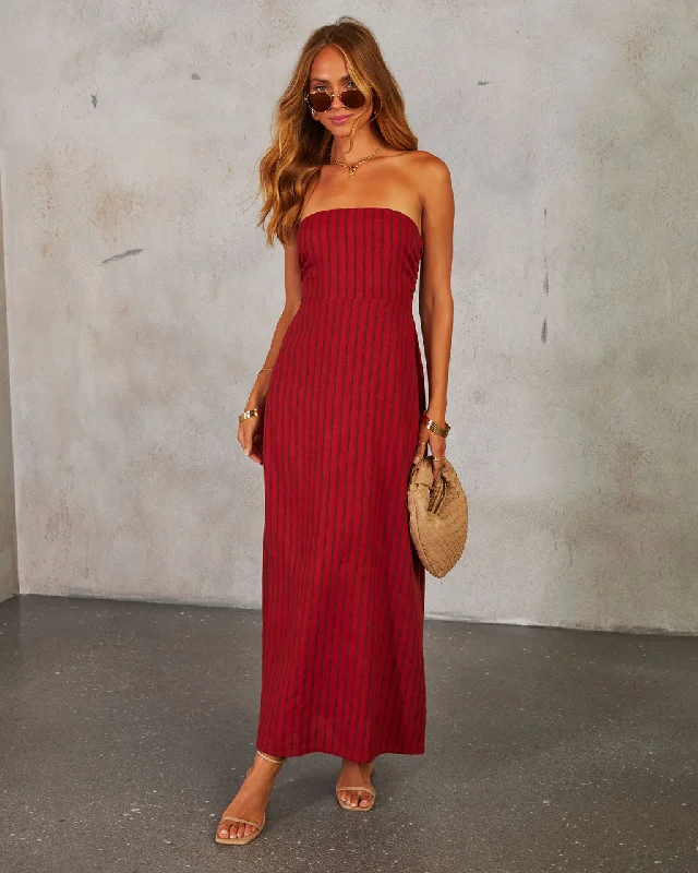 Halter Neck Women Dress to Show Off the Shoulders and NecklineNeed You Always Strapless Maxi Dress