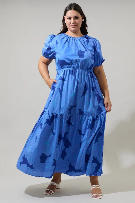 Off - the - Shoulder Women Dress for a Romantic and Feminine LookSkyline Floral Becca Tiered Maxi Dress Curve