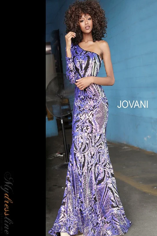 Printed Abstract Women Dress for a Modern and Artistic AppealJovani 3477