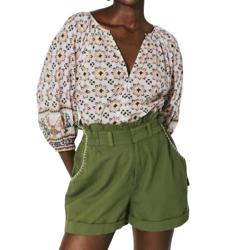 Leather Look Women Shorts for an Edgy and Chic StyleEmeric Shorts In Cypress Green