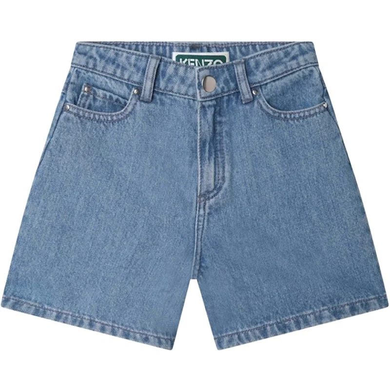 Cuffed Women Shorts for a Laid - Back and Trendy LookKenzo Denim Shorts Pale Blue