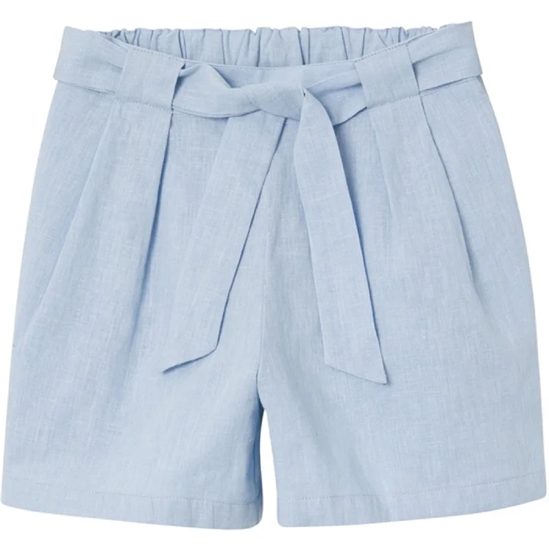 Twill Women Shorts with a Smooth Texture and DurabilityName it Chambray Blue Falinnen Shorts