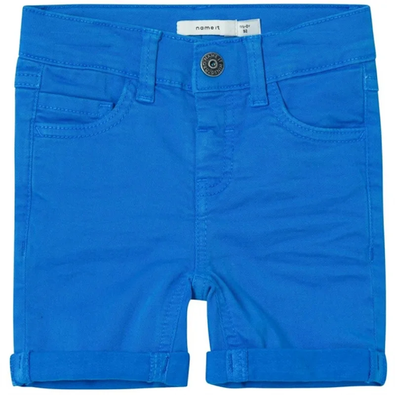 Stretchable Women Shorts for Maximum MobilityName it Electric Blue Lemonade Silas Isak Twill Shorts