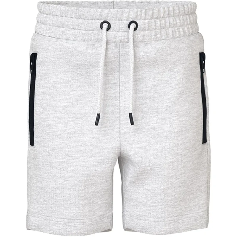 Belted Women Shorts to Enhance the WaistlineName it Light Grey Melange Voban Sweat Shorts