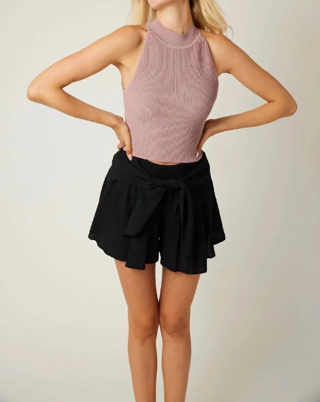 Belted Women Shorts to Enhance the WaistlineTrent Short In Black