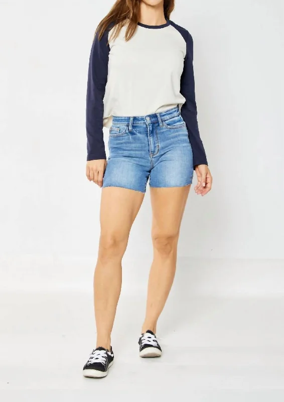 Plus Size Women Shorts with a Comfortable and Stylish FitTrixie Cut Off Shorts In Medium Wash