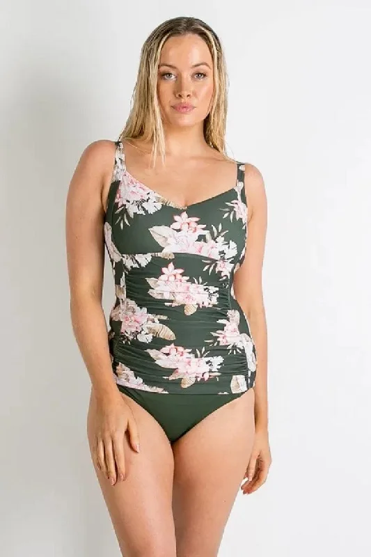 Tropical - themed bikini for a vacation - ready beach outfitSunseeker SS12130DDE Albury DDE Underwire Singlet - Forest