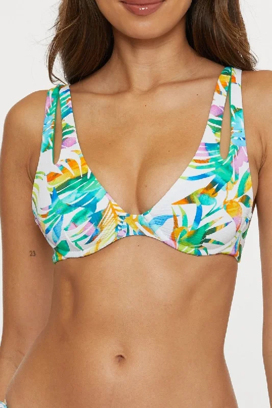 String bikini for a minimalistic and sexy beach styleBECCA ISLA VERDE UNDERWIRE HALTER