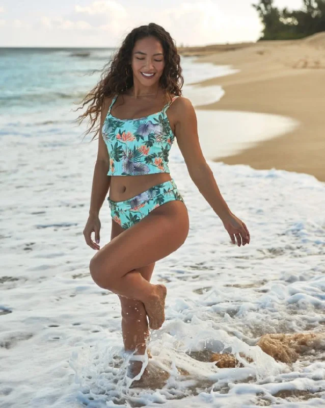 Tropical - themed bikini for a vacation - ready beach outfitSKYE BREEZY MICHELLE CROP TOP